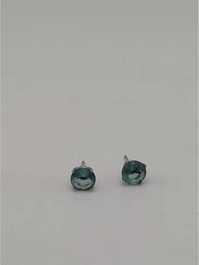 925 Sterling Silver Sky Blue Topaz Solitaire Stud Earrings